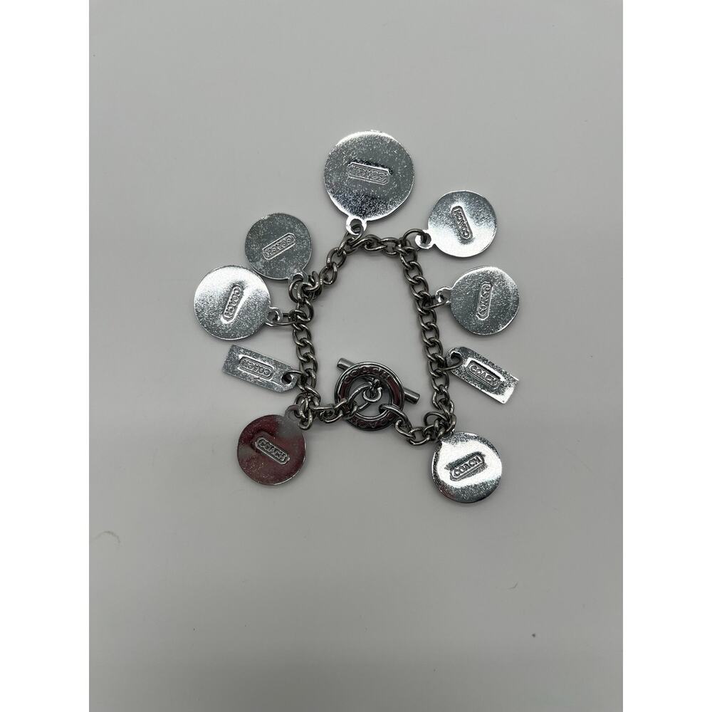 COACH Y2K VINTAGE Charm Bracelet with 9 Pieces, Silver - Picture 7 of 10